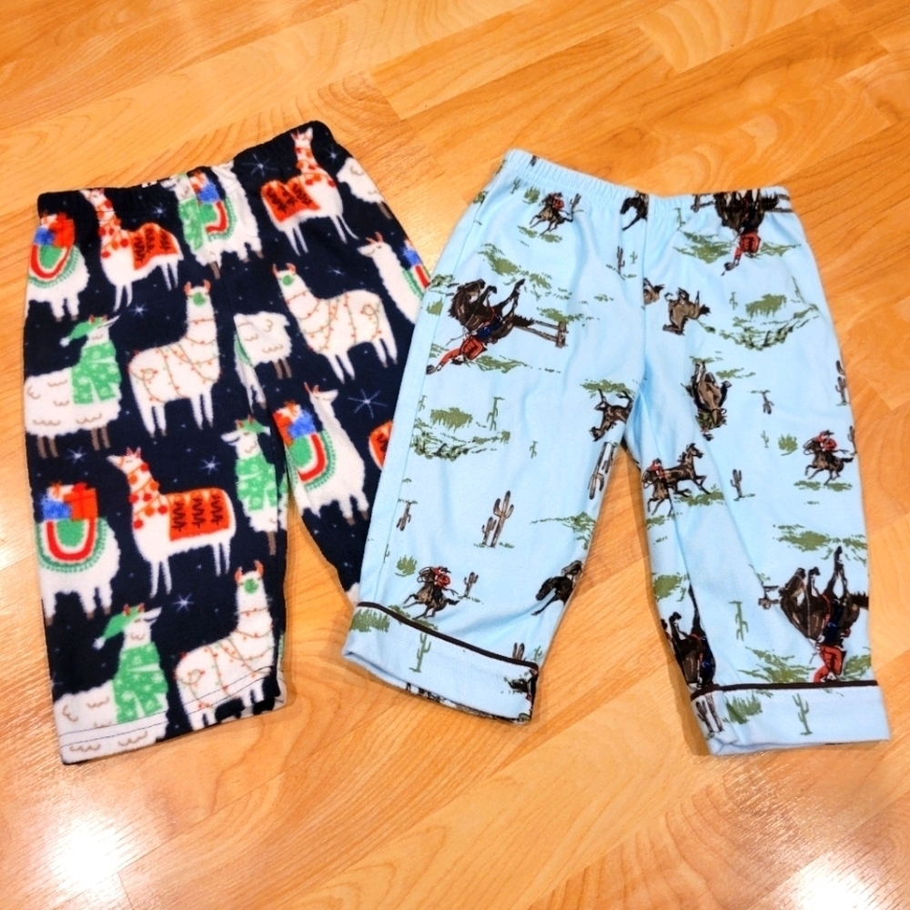 BABY Fleece pajama pants bundle size 12-18 months